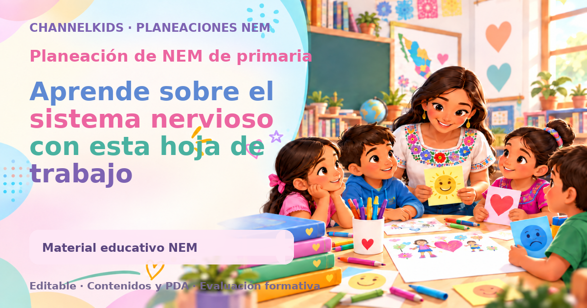 Aprende sobre el sistema nervioso con esta hoja de trabajo interactiva