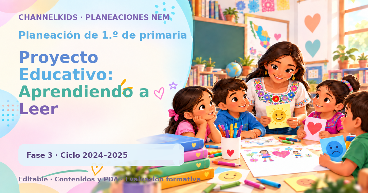 Planeación de primer grado: Proyecto Educativo: Aprendiendo a Leer