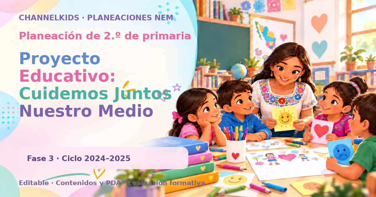 Planeación de segundo grado: Proyecto Educativo: Cuidemos Juntos Nuestro Medio Ambiente