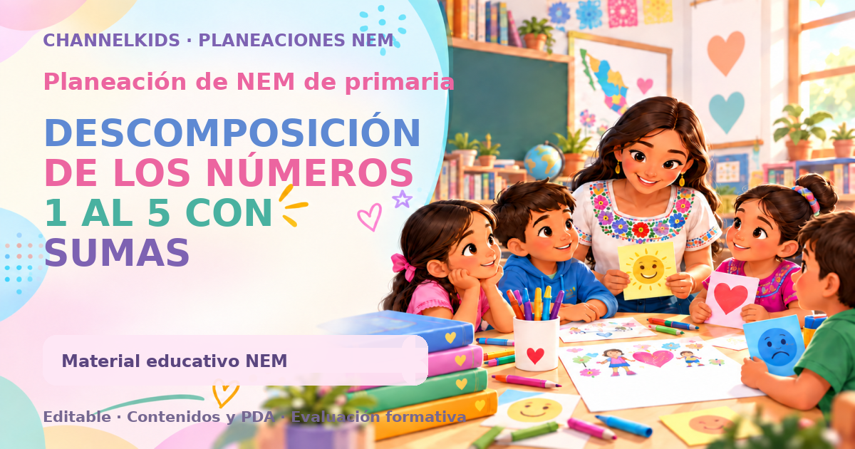 DESCOMPOSICIÓN DE LOS NÚMEROS 1 AL 5 CON SUMAS