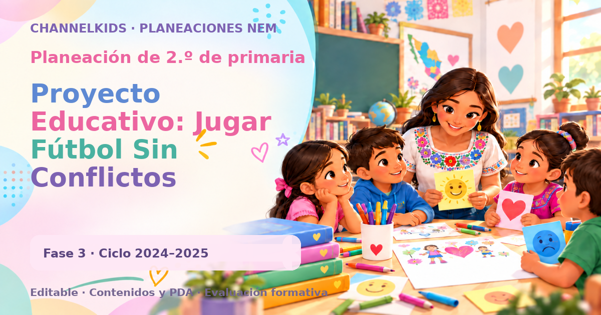Planeación de segundo grado: Proyecto Educativo: Jugar Fútbol Sin Conflictos