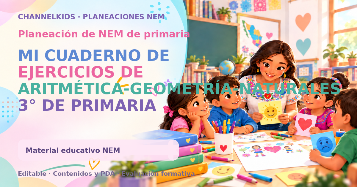 MI CUADERNO DE EJERCICIOS DE ARITMÉTICA-GEOMETRÍA-NATURALES 3° DE PRIMARIA AÑO DE 1962