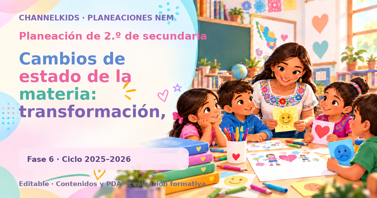 Planeación de segundo grado de secundaria: Cambios de estado de la materia: transformación, fases y conceptos clave para entender su proceso y ejemplos prácticos