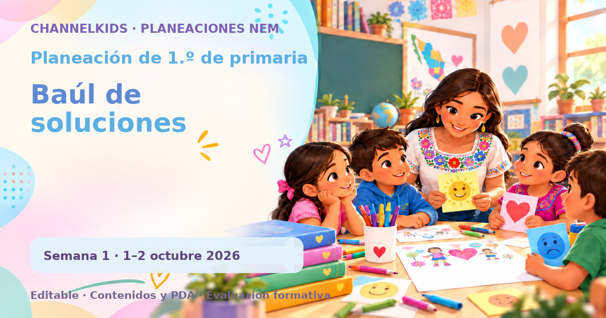 Planeación de primer grado semana 1: Baúl de soluciones