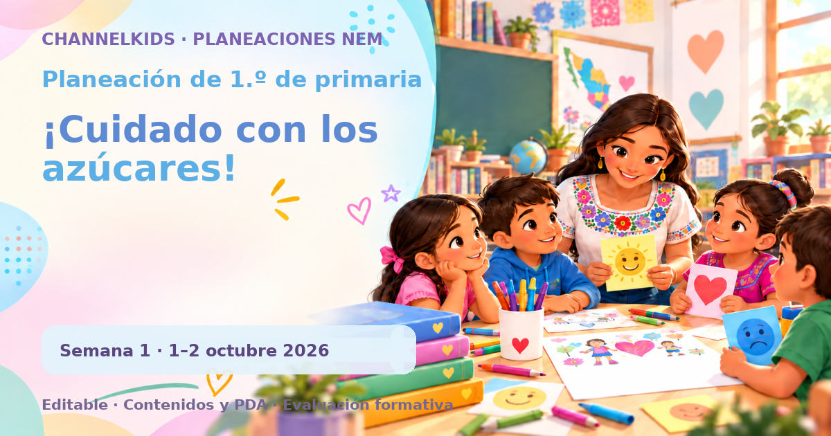 Planeación de primer grado semana 1: ¡Cuidado con los azúcares!