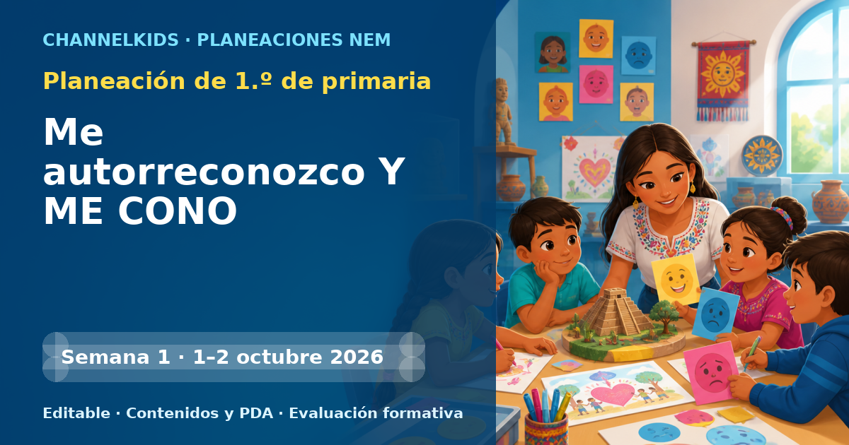 Planeación de primer grado semana 1: Me autorreconozco Y ME CONO