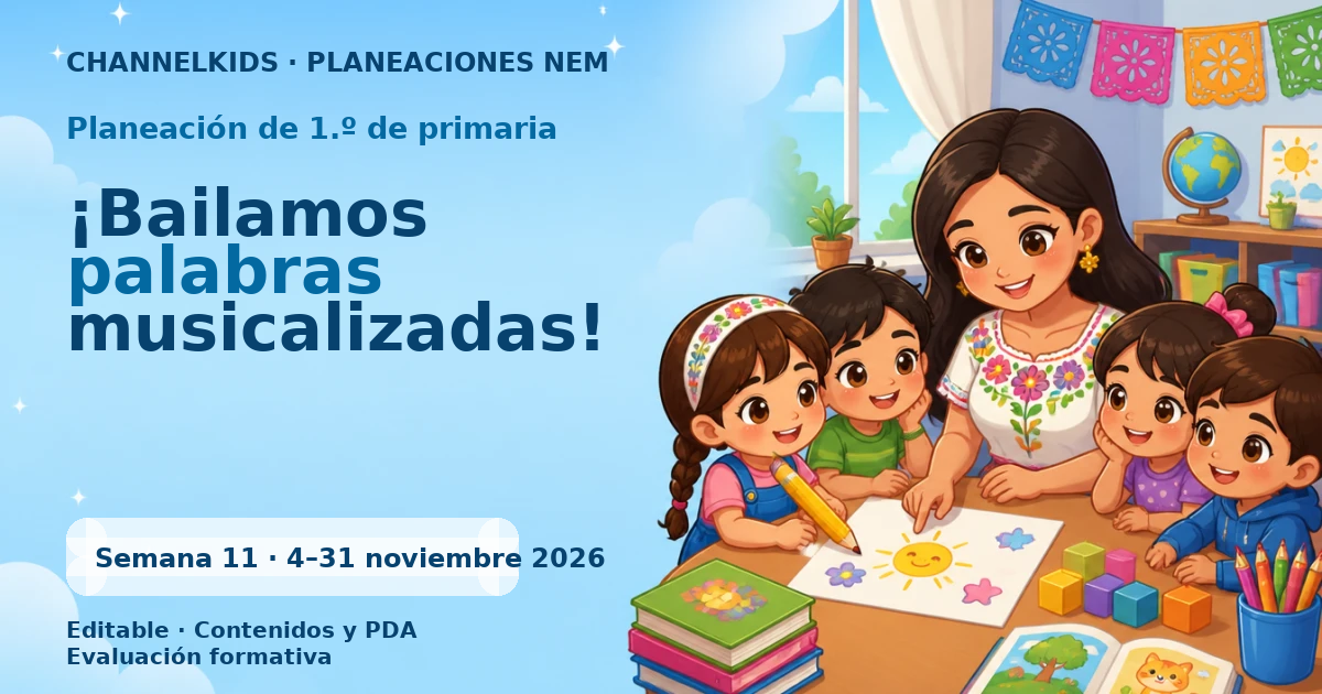 Planeación 1.º primaria semana 11 noviembre 2026 | Nombres con ritmo