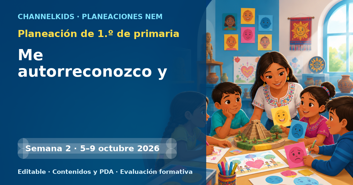 Planeación de primer grado semana 2: Me autorreconozco y