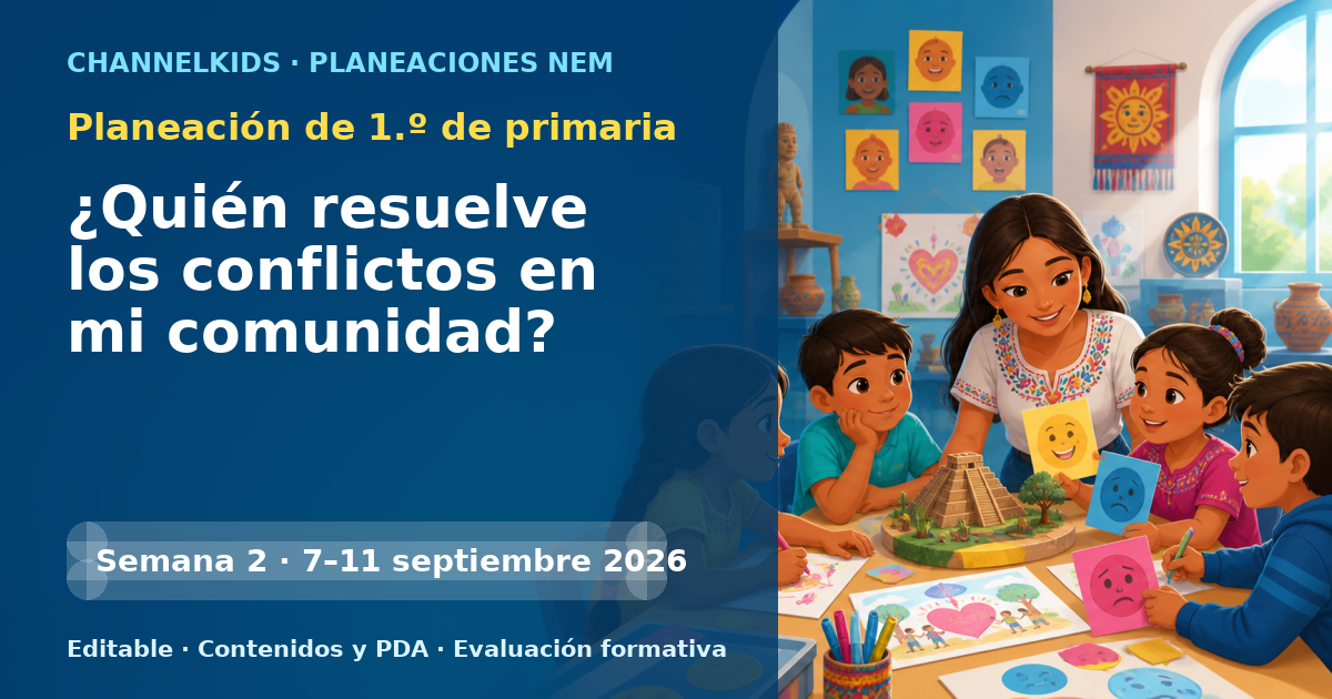 Planeación de primer grado semana 2: ¿Quién resuelve los conflictos en mi comunidad?