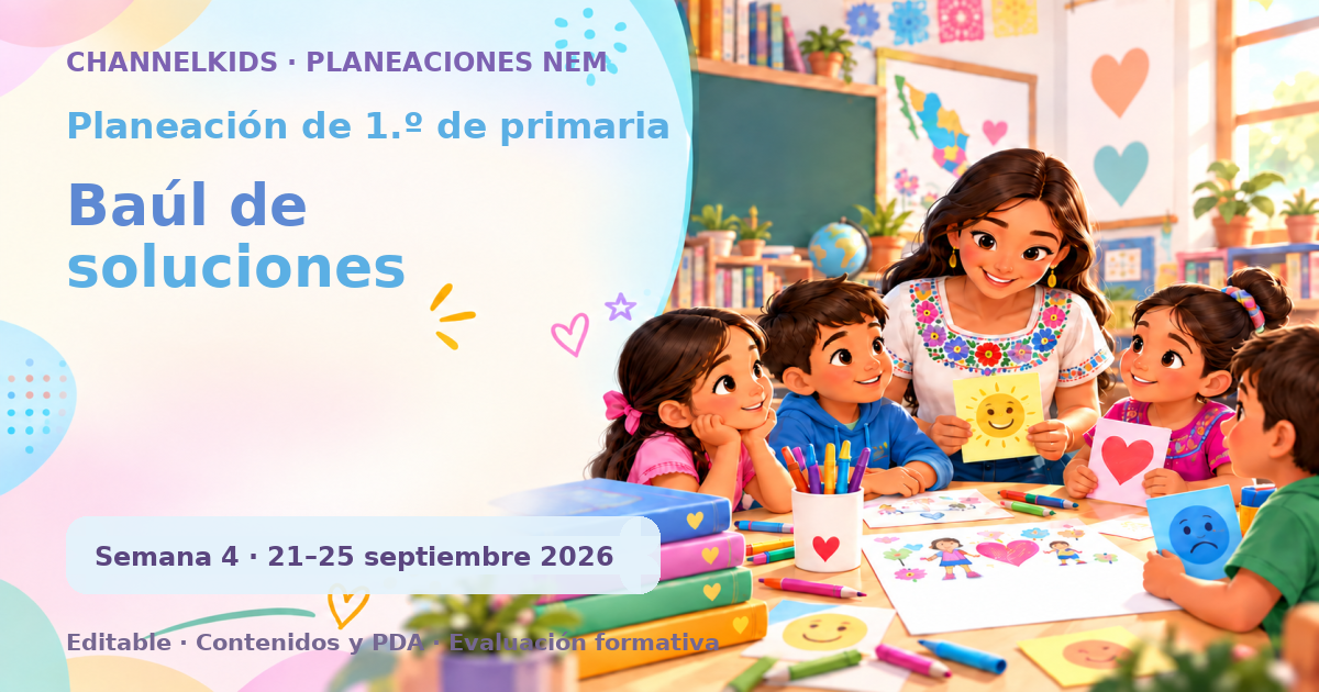 Planeación de primer grado semana 4: Baúl de soluciones