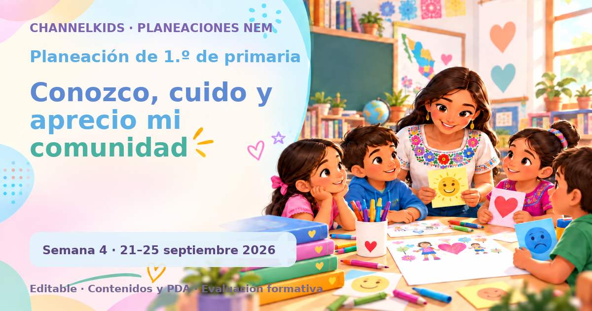 Planeación de primer grado semana 4: Conozco, cuido y aprecio mi comunidad