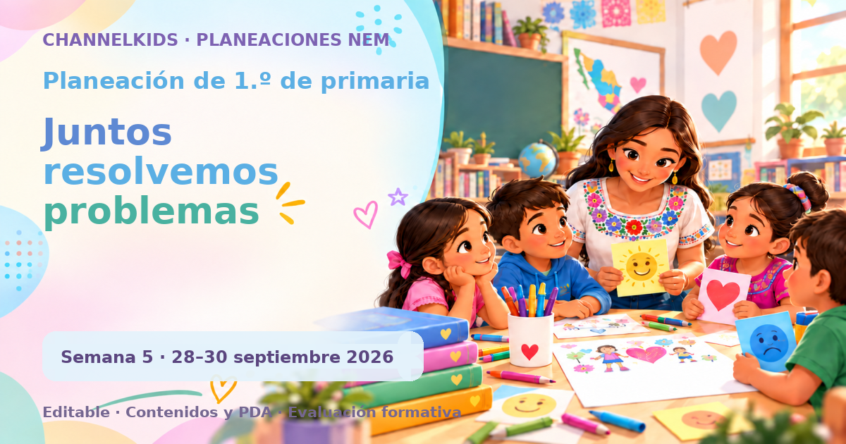 Planeación de primer grado semana 5: Juntos resolvemos problemas