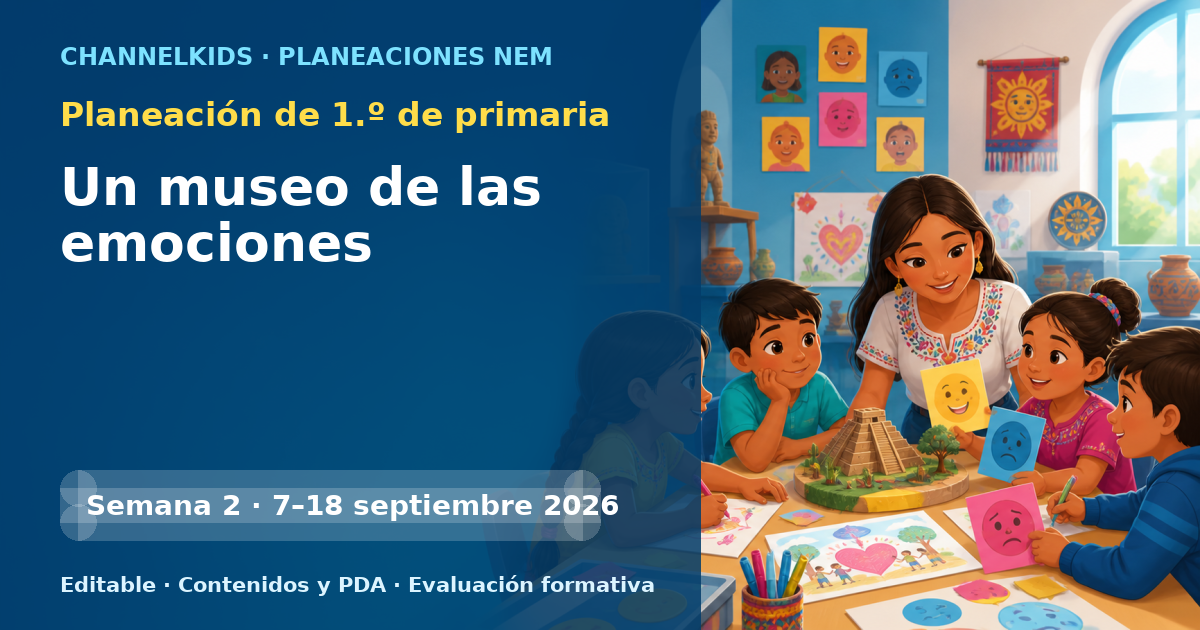 Planeación de primer grado semanas 2 y 3: Un museo de las emociones