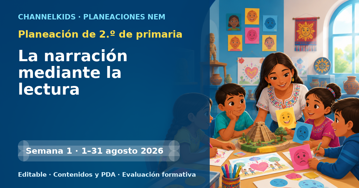 Planeación de segundo grado semana 1: La narración mediante la lectura