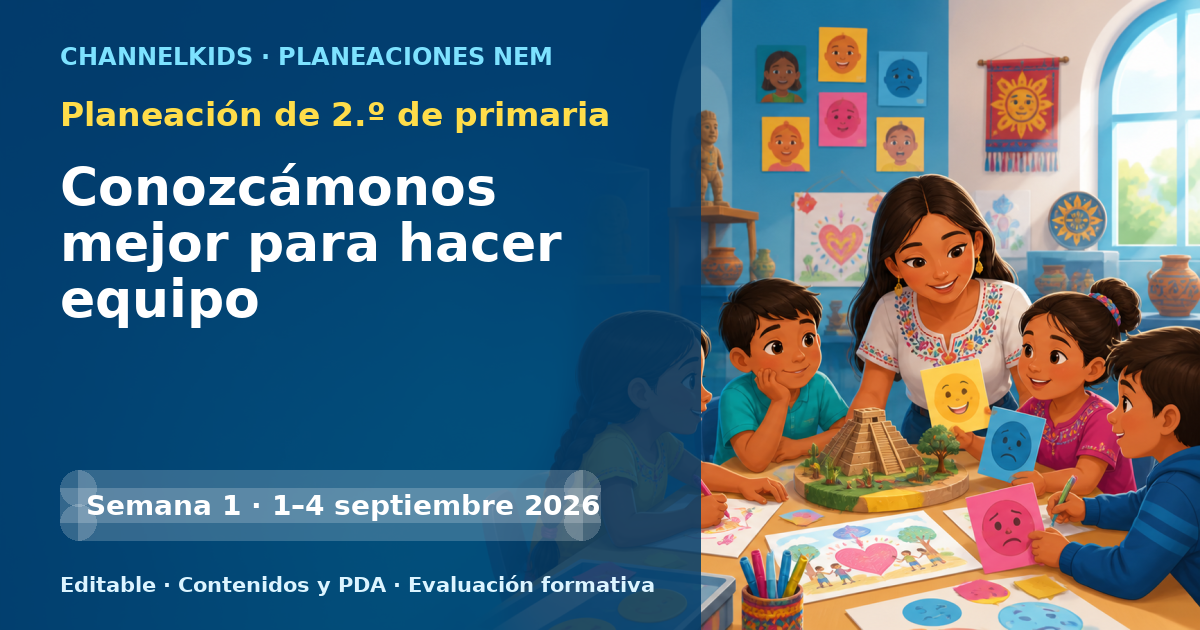 Planeación de segundo grado semana 1: Conozcámonos mejor para hacer equipo