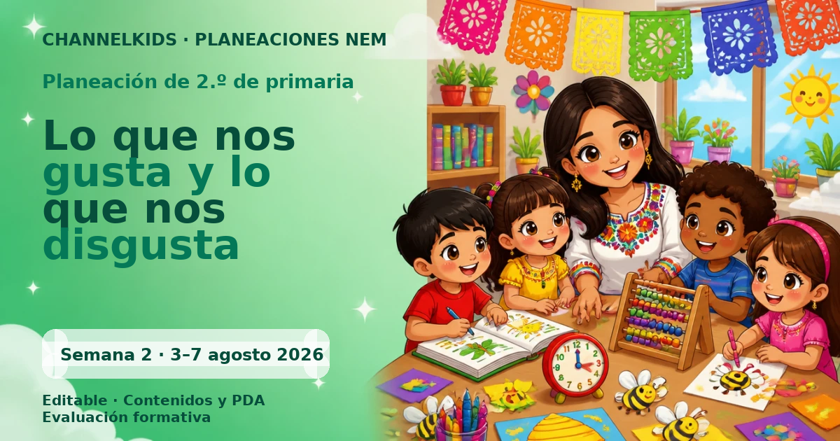Planeación de segundo grado semana 2: Lo que nos gusta y lo que nos disgusta