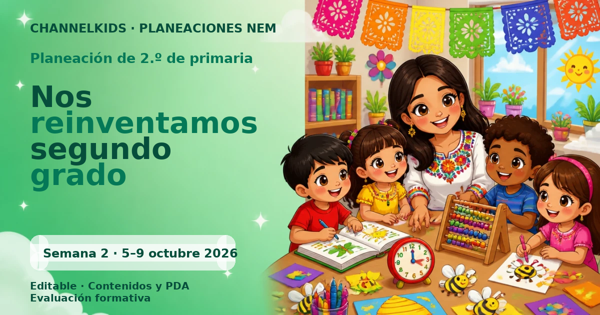 Planeación 2.º primaria semana 2 octubre 2026 | Releo y describo