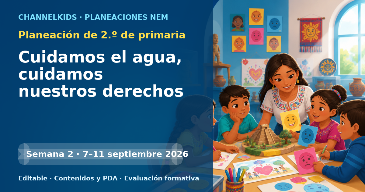 Planeación de segundo grado semana 2: Cuidamos el agua, cuidamos nuestros derechos