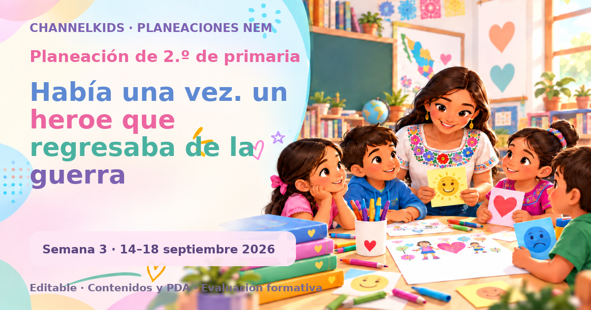 Planeación de segundo grado semana 3: Había una vez. un heroe que regresaba de la guerra
