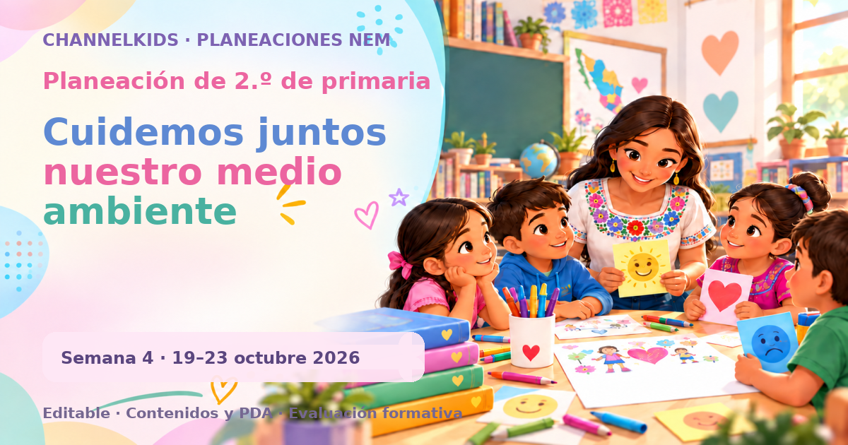 Planeación de segundo grado semana 4: Cuidemos juntos nuestro medio ambiente