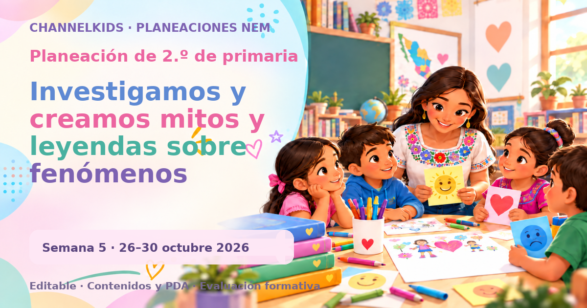 Planeación de segundo grado semana 5: Investigamos y creamos mitos y leyendas sobre fenómenos
