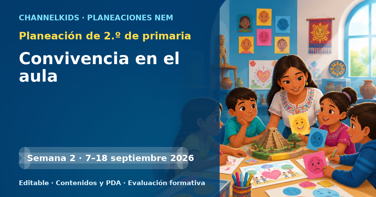 Planeación de segundo grado semanas 2 y 3: Convivencia en el aula