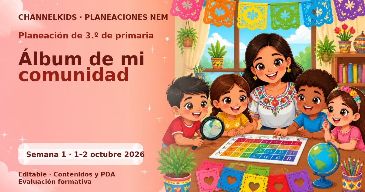 Planeación de tercer grado semana 1: Álbum de mi comunidad