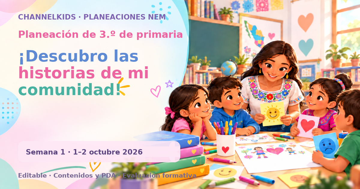 Planeación de tercer grado semana 1: ¡Descubro las historias de mi comunidad!