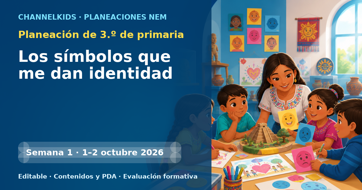 Planeación de tercer grado semana 1: Los símbolos que me dan identidad