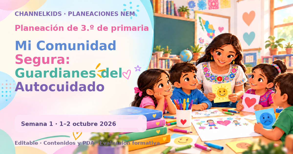 Planeación de tercer grado semana 1: Mi Comunidad Segura: Guardianes del Autocuidado