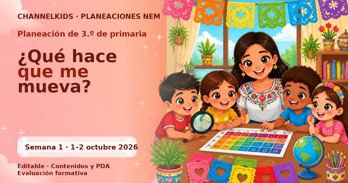 Planeación de tercer grado semana 1: ¿Qué hace que me mueva?