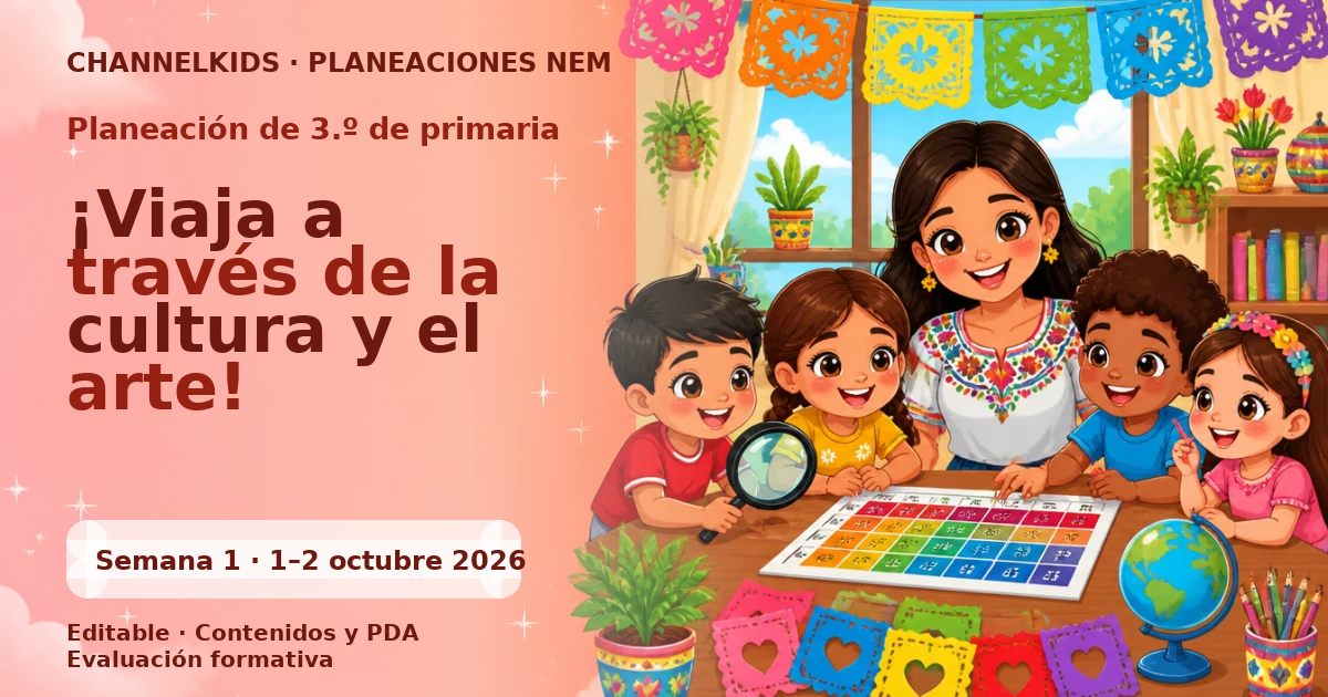 Planeación de tercer grado semana 1: ¡Viaja a través de la cultura y el arte!