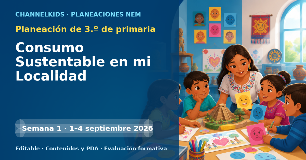 Planeación de tercer grado semana 1: Consumo Sustentable en mi Localidad