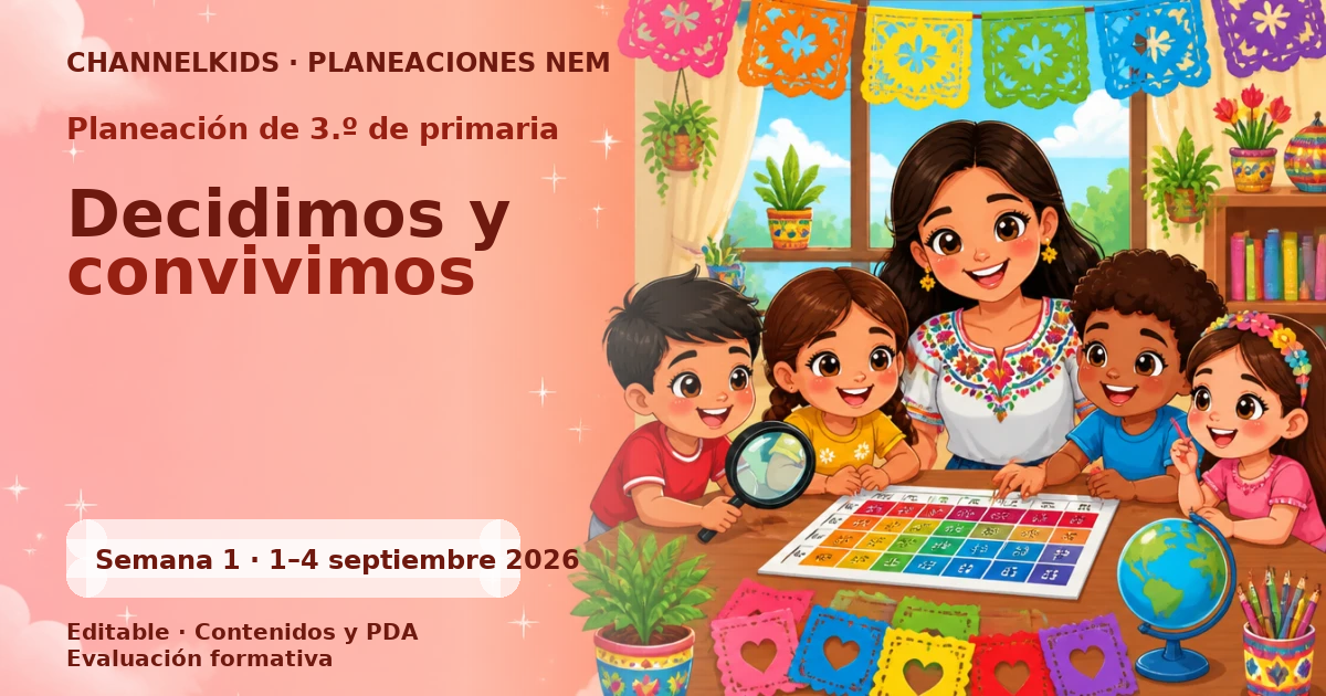 Planeación de tercer grado semana 1: Decidimos y convivimos