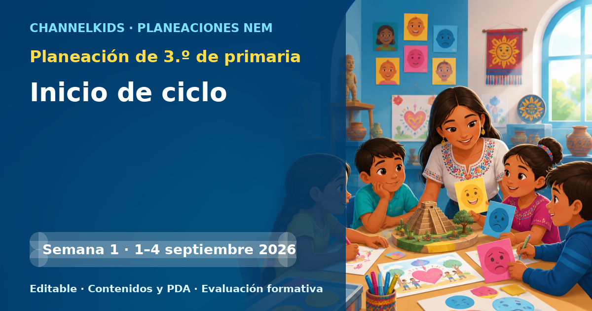 Planeación de tercer grado semana 1: Inicio de ciclo