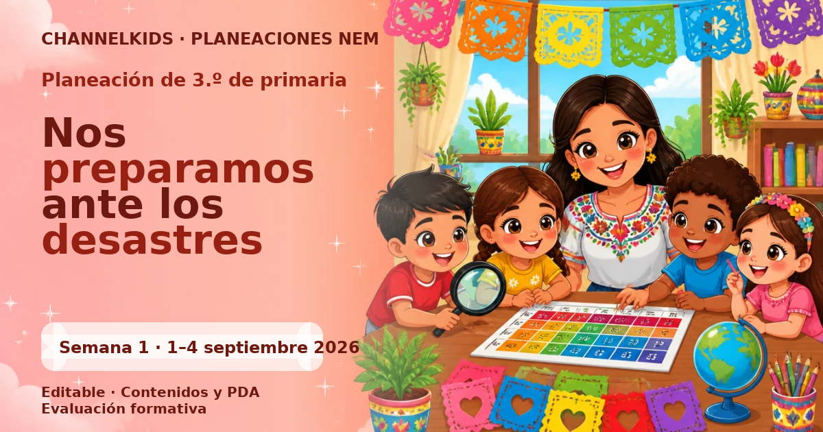 Planeación de tercer grado semana 1: Nos preparamos ante los desastres