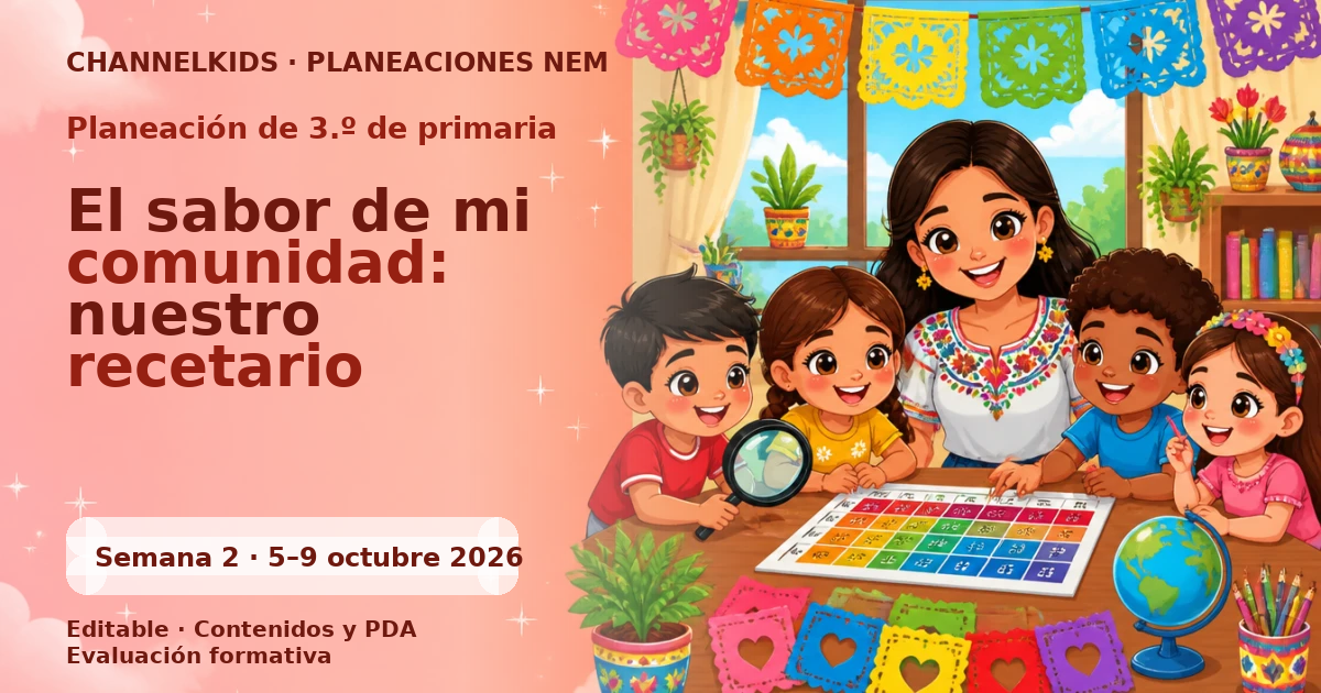Planeación de tercer grado semana 2: El sabor de mi comunidad: nuestro recetario