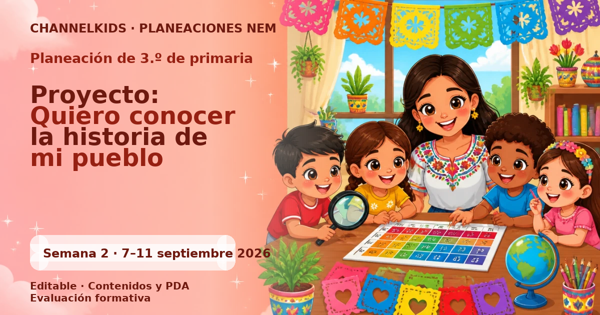 Planeación de tercer grado semana 2: Proyecto: Quiero conocer la historia de mi pueblo