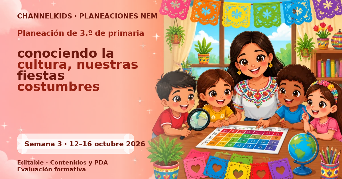 Planeación de tercer grado semana 3: conociendo la cultura, nuestras fiestas costumbres