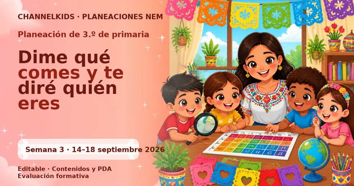 Planeación de tercer grado semana 3: Dime qué comes y te diré quién eres