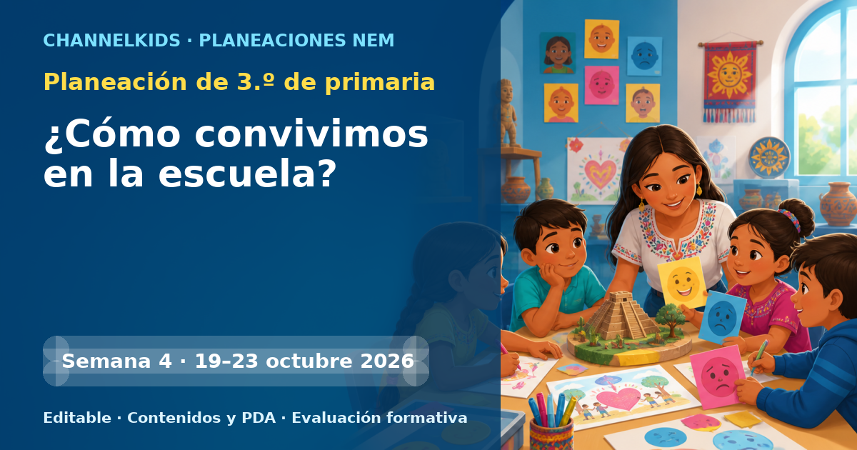 Planeación de tercer grado semana 4: ¿Cómo convivimos en la escuela?
