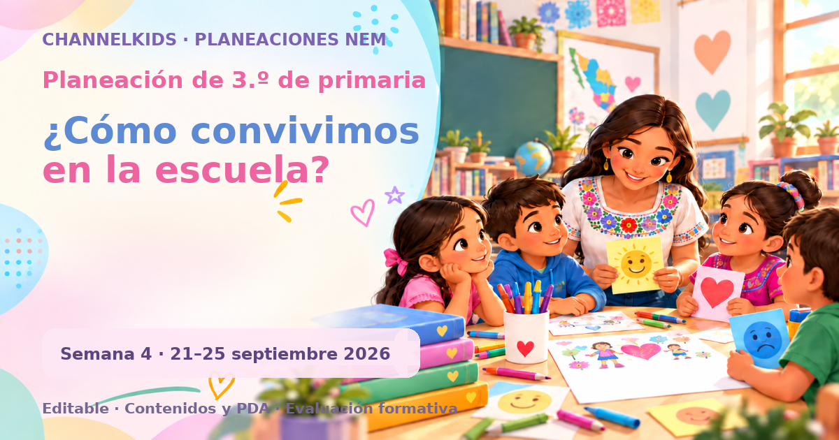 Planeación de tercer grado semana 4: ¿Cómo convivimos en la escuela?