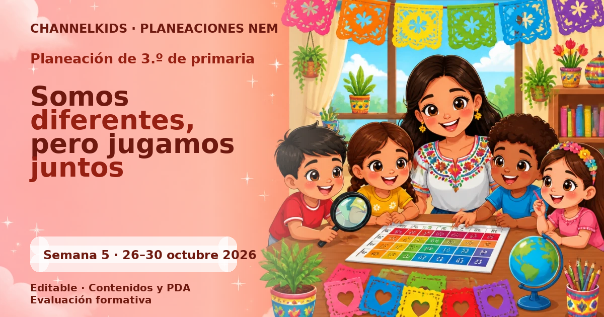 Planeación 3.º primaria semana 5 octubre 2026 | Cambios con respeto