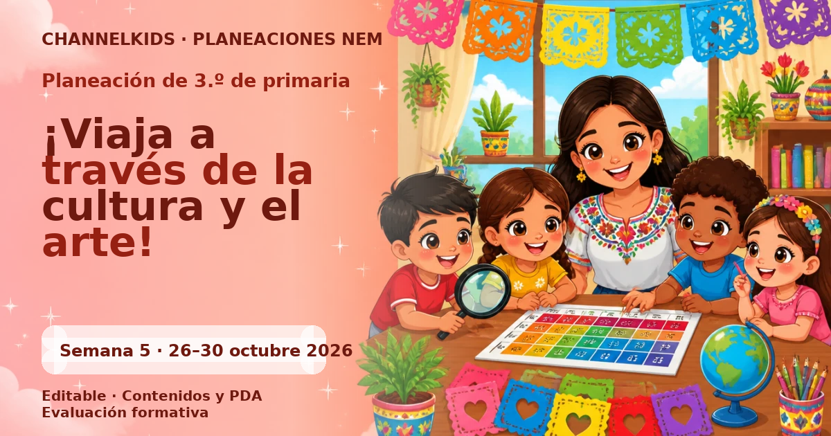 Planeación de tercer grado semana 5: ¡Viaja a través de la cultura y el arte!