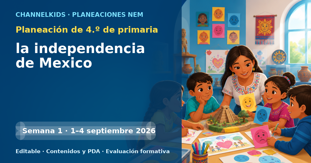 Planeación de cuarto grado semana 1: la independencia de Mexico