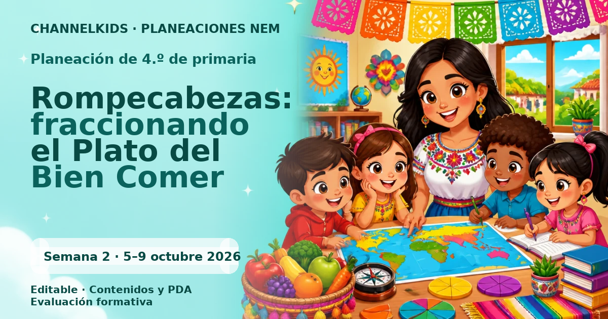 Planeación de cuarto grado semana 2: Rompecabezas: fraccionando el Plato del Bien Comer