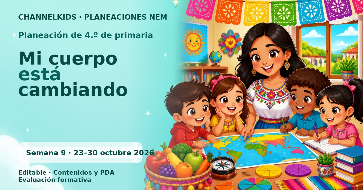 Planeación de cuarto grado semana 9: Mi cuerpo está cambiando