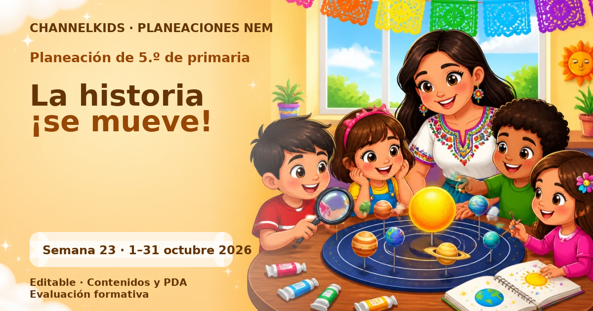 Planeación de quinto grado semana 23: La historia ¡se mueve!
