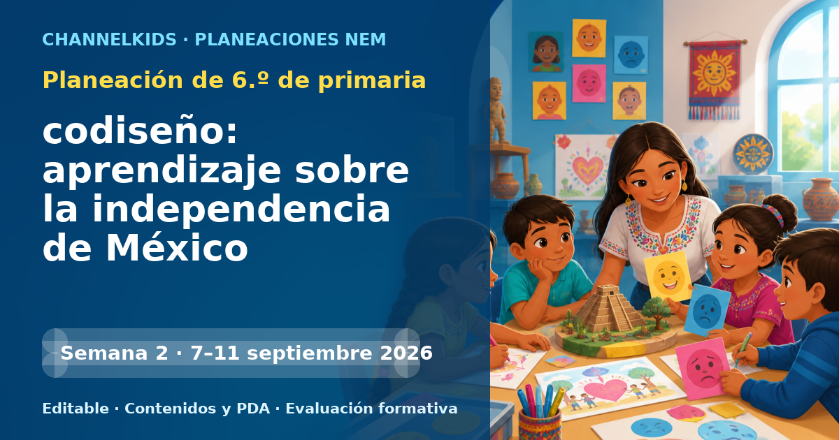 Planeación de sexto grado semana 2: codiseño: aprendizaje sobre la independencia de México