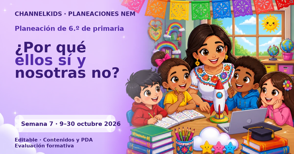 Planeación de sexto grado semana 7: ¿Por qué ellos sí y nosotras no?